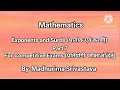 Exponents and Surds (घातांक एवं करणी), Part 7, For Competitive Exams (प्रतियोगी परीक्षाओं हेतु)