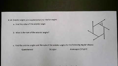 CPM Integrated II Lesson 8.2.1 Angles of Polygons