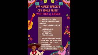 Off market Margate CBS Single Family #realestate #1million #home #1000subscriber #1k #investing