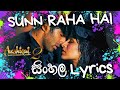 Sunn raha hai na tu aashiqui 2 sinhala lyrics  sinhala lyrics hub sinhalalyrics