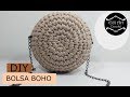 Como fazer bolsa - Bolsa boho - Bolsa redonda - Bag crochet - DIY - Fio de malha | Edi Art Crochê