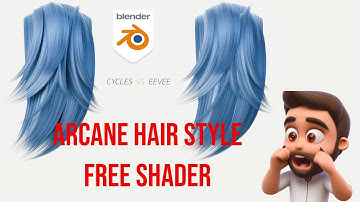 Arcane Style Hair Shader free by tinkynocky Blender Tutorial