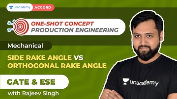 Side Rake Angle v/s Orthogonal Rake Angle | One-shot concepts Production Energy | Rajeev Singh