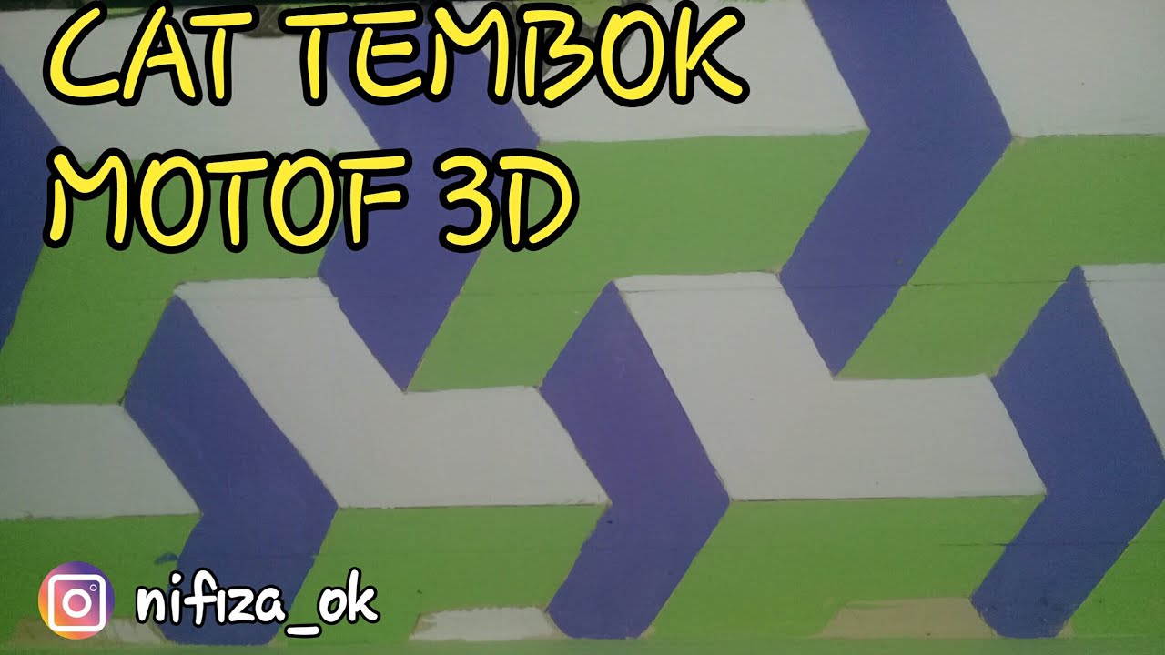  cat dinding 3d sederhana  warna hijau YouTube