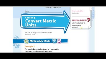Grade 4  Chapter 12 Lesson  5 Convert Metric Units