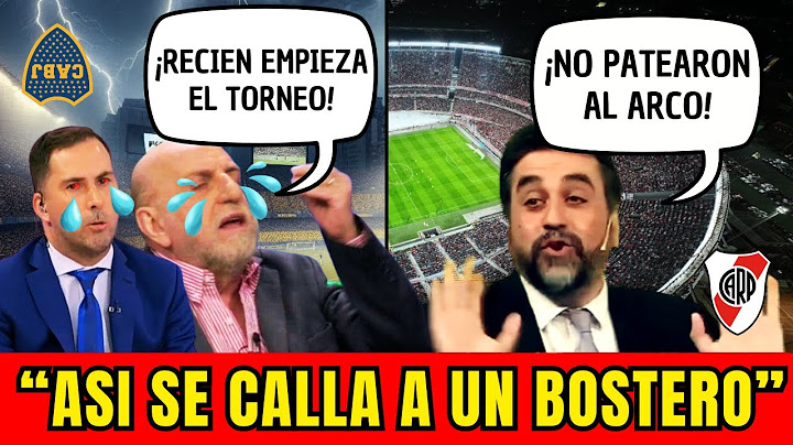 "BUT HORACIO... BOCA PLAYED LIKE A SMALL TEAM, DIDN'T KICK AT GOAL WHILE RIVER WAS PARTYING"