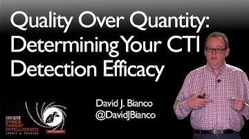 Quality Over Quantity: Determining Your CTI Detection Efficacy - SANS CTI Summit 2019