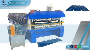 High speed glazed step roof tiles roll forming press machine Double layer tile press  #machine