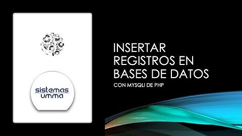 Como insertar registros con MySQLi de PHP