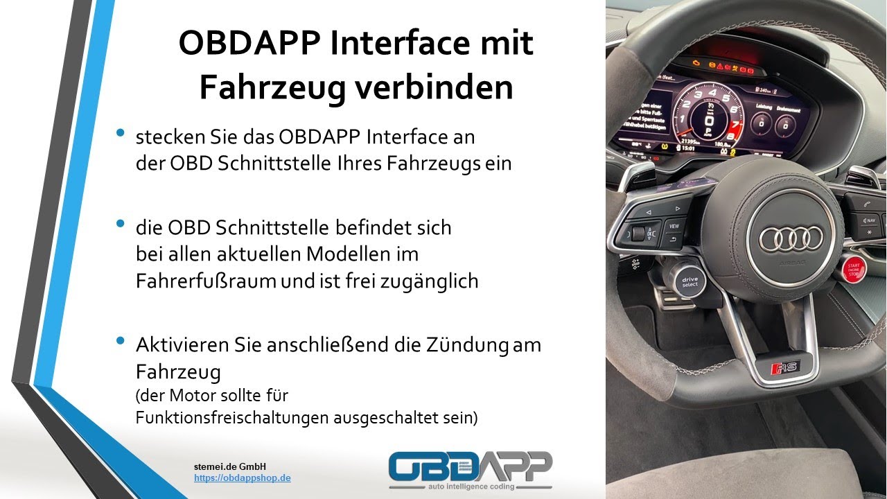 OBDAPP Shop - VW Golf 6 Türbeleuchtung nachgerüstet freischalten aktivieren