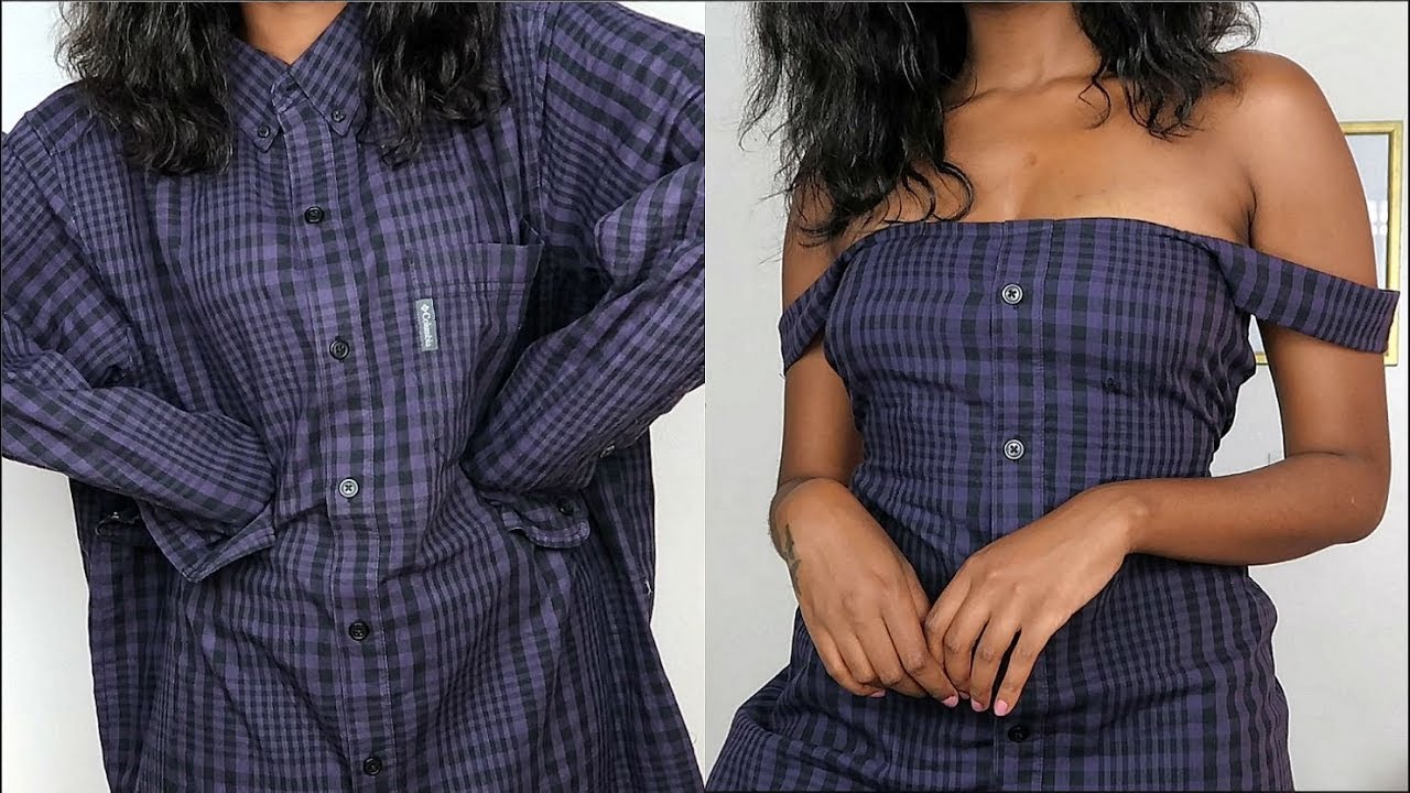 men's dress shirt into dress Turn Mens Shirt into A Dress