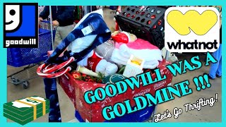 GOODWILL WAS A CHRISTMAS GOLDMINE! I FILLED my CART / My WHATNOT Sale is RIGHT NOW! / THRIFT WITH ME