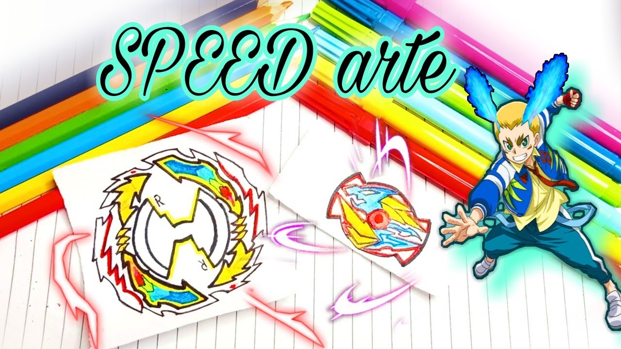 🔴( SPEED ARTE ) Desenhando Beyblade Tempest Dragon🔴 