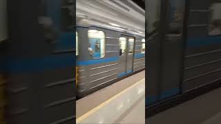Поезд 81-717/714.6 Шестëрка прибывает на станцию Авиамоторная БКЛ | Парад поездов 19.05.2024