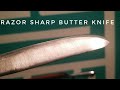 Gambar cover Sharpening a butter knife  Making butter knife razor sharp