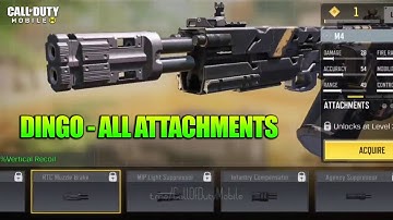 😍 Dingo LMG - All Attachments Preview in CODM