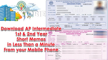 Less than a Minute to Download AP Inter 1st & 2nd Year Short Marks Memo (Released on 15th June)