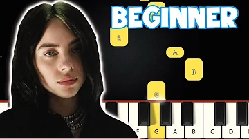 When The Party's Over - Billie Eilish | Beginner Piano Tutorial | Easy Piano