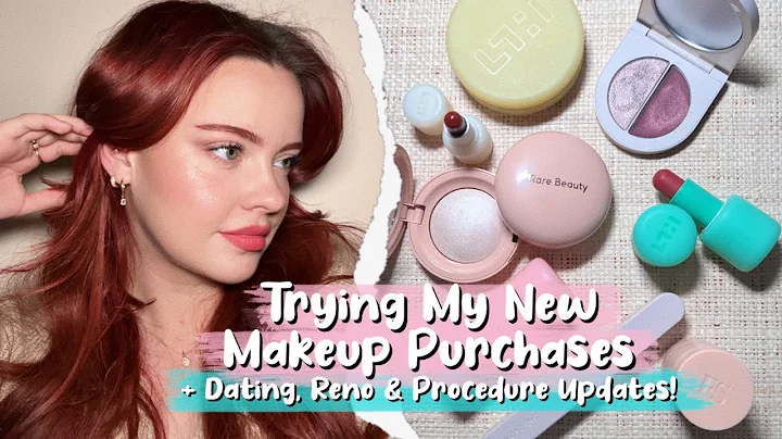 Trying My New Makeup Purchases! Rare Beauty Highli...