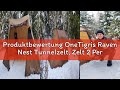 Produktbewertung OneTigris Raven Nest Tunnelzelt, Zelt 2 Personen, Campingzelt wasserdicht 3000 mm,