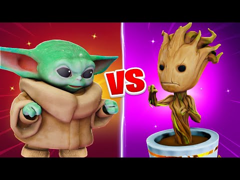 BÉBÉ YODA vs BÉBÉ GROOT Fortnite CHALLENGE
