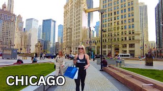 CHICAGO Spring  Walking Tour  Downtown Chicago on Monday | April 29, 2024 | 4k Video City sounds