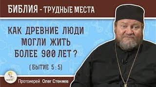 Как древние люди могли жить более 900 лет (Бытие 5:5)? Протоиерей Олег Стеняев