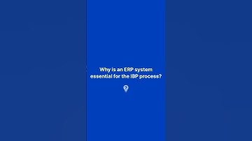 Why is an ERP system essential for the IBP process?
