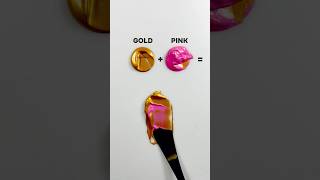 Best Color Recipe with Gold & Pink!💛🩷 #colors #artvideo #paintmixing #satisfying #shorts #art #asmr