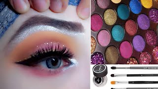 Natural pink makeup tutorial for beginners & brown eyes | easy valima bridal eye makeup |shine&glow  screenshot 2