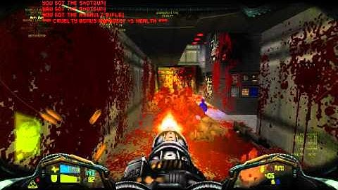 Brutal doom minigun chaingun meat grinding!