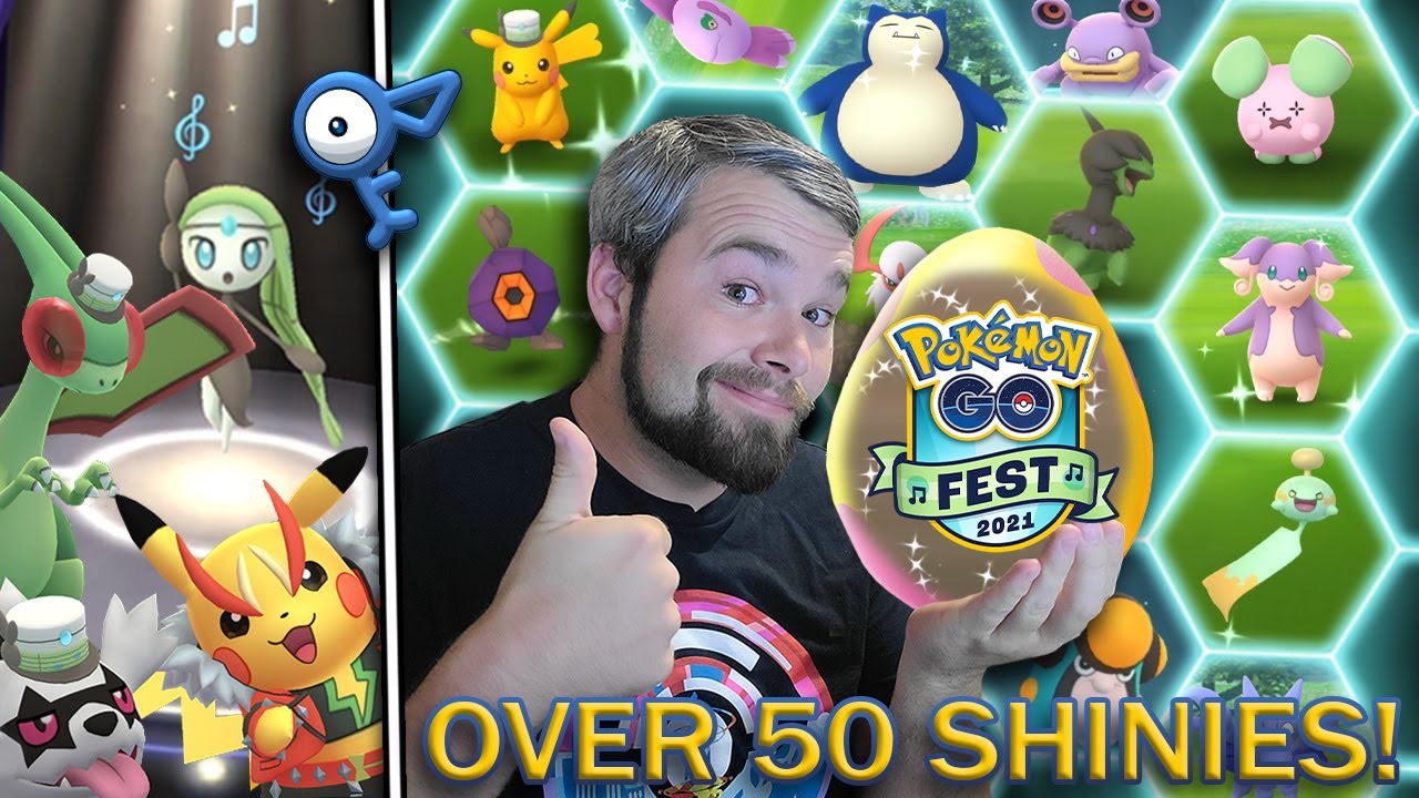 Over 50 Amazing New Shiny Pokemon Caught Hatched Raided Pokemon Go Fest 21 Youtube