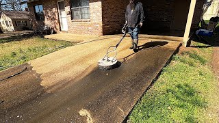 This WOMAN was OVER THE TOP when I CLEANED her concrete for FREE