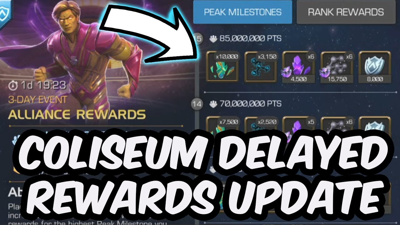 Alliance Coliseum DELAYED REWARDS UPDATE + NEXT COLISEUM BOSS REVEALED - Marvel Contest of Champions