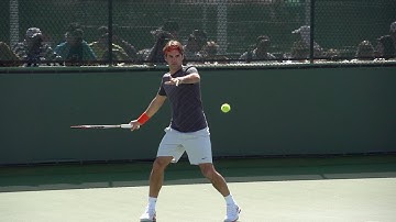 Roger Federer Forehand In Super Slow Motion 3 - Indian Wells 2013 - BNP Paribas Open