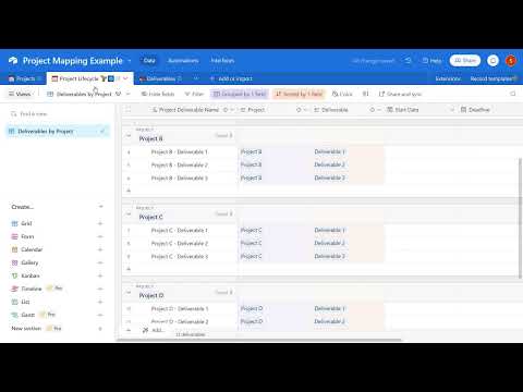 Airtable - Project Repeating Task Example