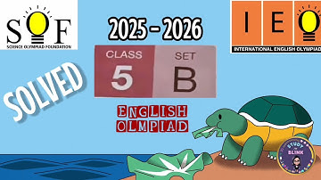 English Olympiad 2025 Set B October Class 5 IEO #ieo #english #olympiad #2025 #class5 