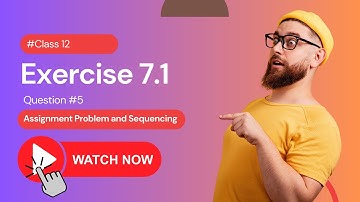 Assignment Problem and Sequencing - Maharashtra HSC Board - Class 12 - Commerce -  Ex 7.1 - Qs. 5