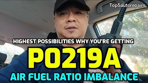 HOW TO FIX P219A AIR/FUEL RATIO IMBALANCE I EXPLAIN ALL POSSIBILITIES AND CAUSES