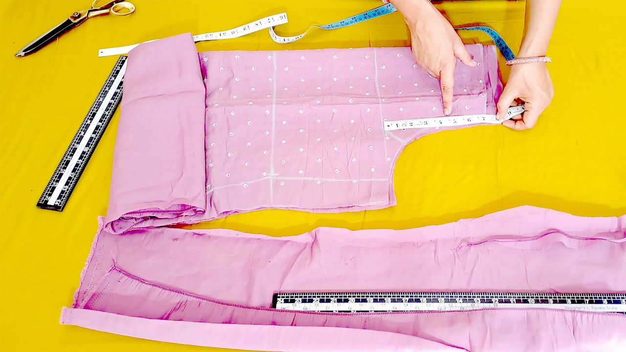 Matching Kurti/kameez/suit/Salwar cutting and stitching एक ही वीडियो में आसानी से || kurti cutting