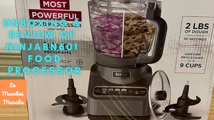 Ninja BN601 Professional Plus Food Processor, 1000 Peak Watts, 4 Functions  for Chopping, Slicing, Purees & Dough with 9-Cup Processor Bowl, 3 Blades