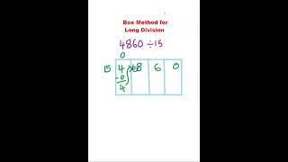 Box method for long division with  2digit divisor#ytshorts #shorts