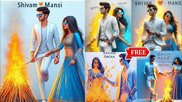 Holika Dahan Name Video Editing 😱 | Viral AI Photo Editing | Bing Image creator AI