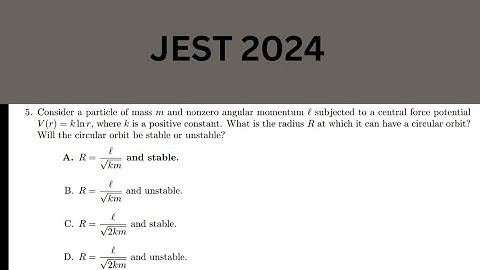 Jest 2024 classical mechanics solution