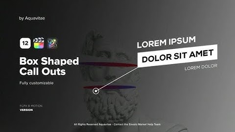 Top Apple Motion Projects: Box Shaped Call Out Titles for Motion & FCPX