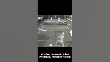 Pickleball Showdown AI Robot vs Human Player#AI robot# humanoid robots #shorts# pickle ball player