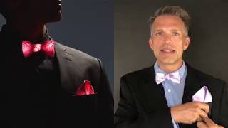 Glowing Suit Accessory For Men Led Bow-Tie And Handkerchief