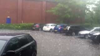 Hail Storm Hinckley 28th June 2012 Heavier and Bigger Hail Stones
