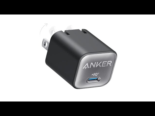 Anker USB C GaN Charger 30W Adapter Nano 3 PIQ 3.0 Fast Charging Foldable  ,Phantom Black 