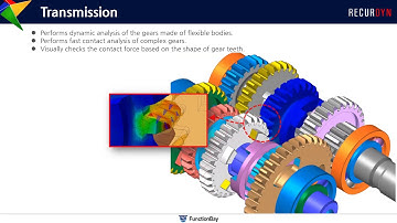 RecurDyn Application — Transmission — Multibody Dynamics Simulation